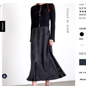 Oak & Fort Satin Skirt